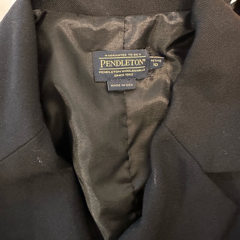 Pendleton Vintage Wool Black Double-Breasted Wome… - image 2